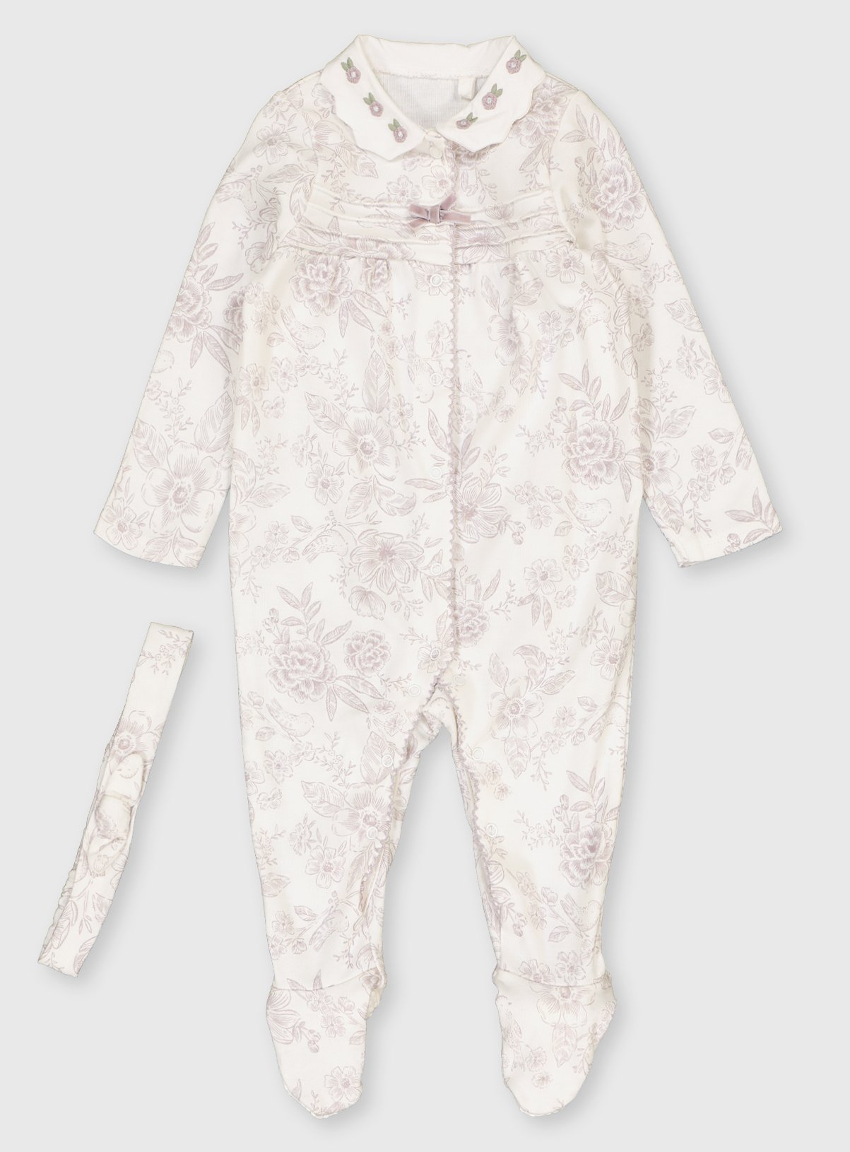 sainsbury's baby girl sleepsuits